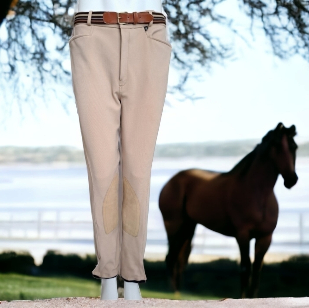 Miller's equestrian stretch pants with belt Made in USA Unisex Model Rn 33649